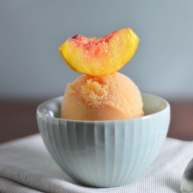 Champagne and Peach Sorbet