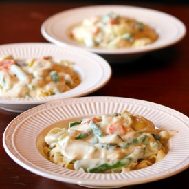 Grilled Vegetable Fettuccine Alfredo