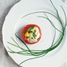 Eggs Baked in Tomatoes