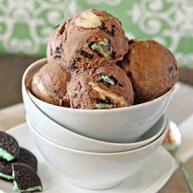 Chocolate Mint Swirl Ice Cream
