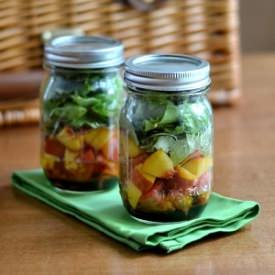 Peach Tomato Basil Salad
