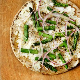 Asparagus Ricotta Pizza