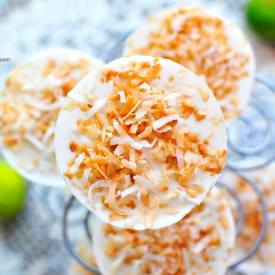 Coconut Cream Key Lime Cheesecakes