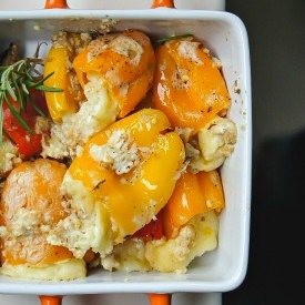 Cheese Stuffed Baked Sweet Peppers