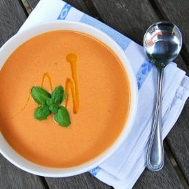 Chilled Peach & Tomato Soup