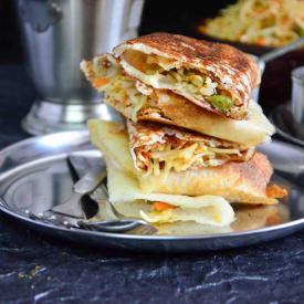 Lentil Crepes With Noodles