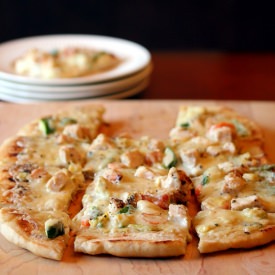 Grilled Chicken Alfredo Pizza