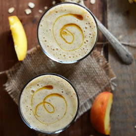 Vegan Peach Oat Chia Smoothie