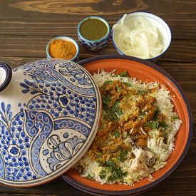Chicken Biryani in a Tagine