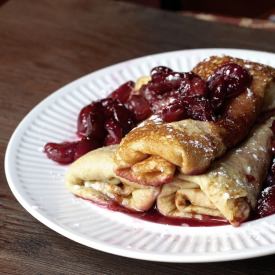 Cherry Blintz-Crepes