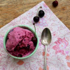 Creme Fraiche Black Cherry Icecream