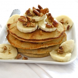 Banana Pecan Pancakes