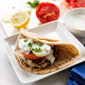 Greek Ground Chicken Burgers