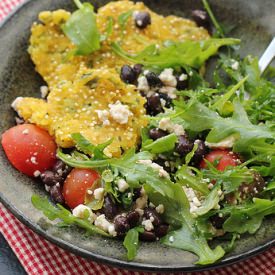 Poblano Sopes with Avocado Salad