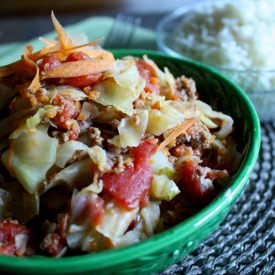 Smothered Cabbage with Ground Beef