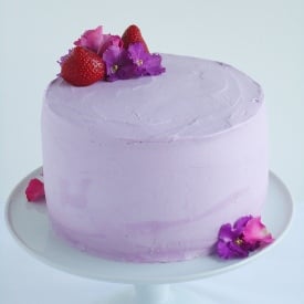 Strawberry Lavender Cake
