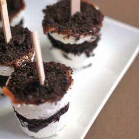 Chocolate Caramel Cream Cheese Pops