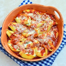 Stuffed Jumbo Shells with Marinara