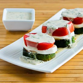 Grilled Zucchini Caprese Stacks