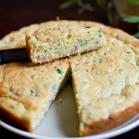 Salty Cake with Ham and Mustard