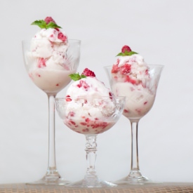 Coconut Raspberry Ice Cream
