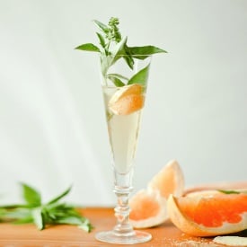 Grapefruit Basil Mimosa