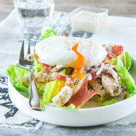 Caesar Salad with Poached Egg