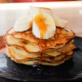 Banana and Blueberry Pancakes