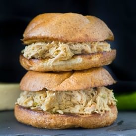 Crockpot Cheesesteak Pulled Chicken