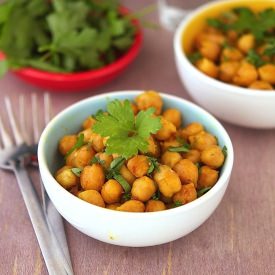 Lemony Curried Chickpeas