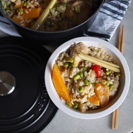 Baked Risotto with Coconut Milk