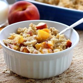 Peaches n’ Cream Baked Oatmeal