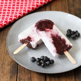 Blueberries and Cream Popsicles