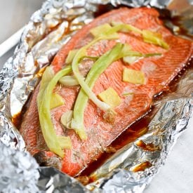 Grilled Salmon in Foil Ginger