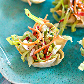 Asian Salad Wonton Cups