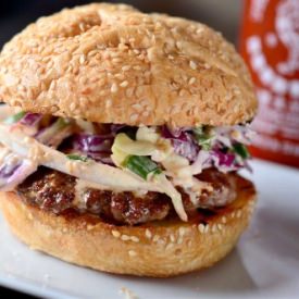 Garlic Pepper Pork Burgers