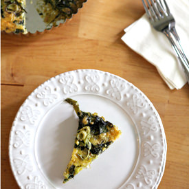 Rainbow Chard and Scallion Frittata