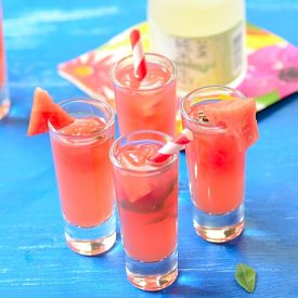 Watermelon Caipisake Shots