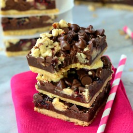 Chocolate Raspberry Crumb Bars