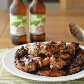 Spicy Grilled Wings w/ Summer Slaw