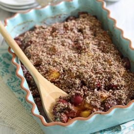 Peach & Cherry Crumble
