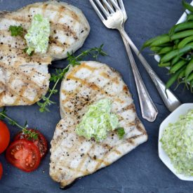 Swordfish with Lima Bean Butter