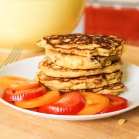 Corn Pancakes with Bacon