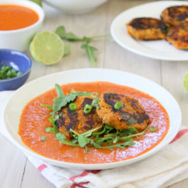 Sweet Potato Cakes with Sauce