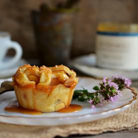 Salted Caramel Peach Mini Pies