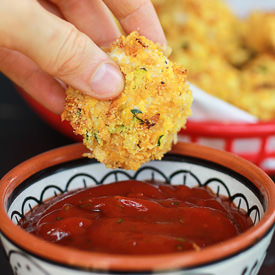 Zucchini Parmesan Chicken Nuggets