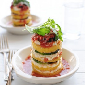 Vegetarian Polenta Lasagna Stacks
