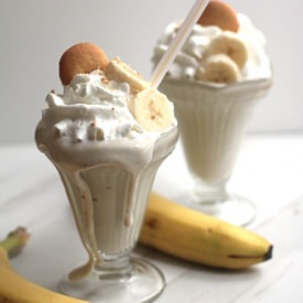 Skinny Banana Pudding Milkshakes