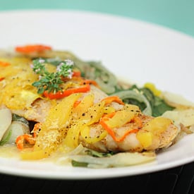 Parchment Baked Tropical Rockfish
