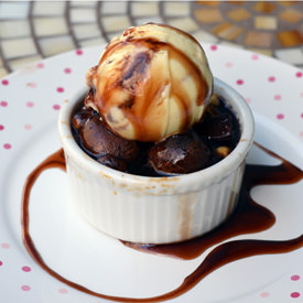 Chocolate Pretzel Bread Puddings